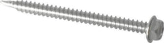 Value Collection - #8, Hex Washer Head, Hex Drive, 2" Length Under Head, #2 Point, Self Drilling Screw - Grade 410 Stainless Steel - Benchmark Tooling