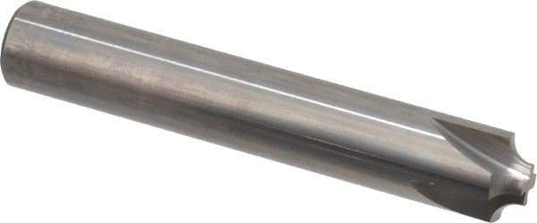 Hertel - 1/8" Radius, 1/2" Mill Diam, 4 Flute Solid Carbide Corner Rounding End Mill - Single End, Uncoated, 1/4" Tip Diam, 3" OAL, 1/2" Shank Diam - Benchmark Tooling