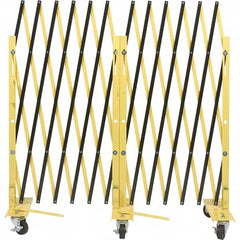 Illinois Engineered Products - 40" High Portable Barrier Gates - Galvanized Steel, Yellow/Black - Benchmark Tooling