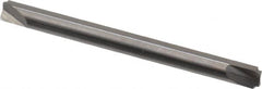 Hertel - 0.01" Radius, 1/8" Mill Diam, 2 Flute Solid Carbide Corner Rounding End Mill - Double End, Uncoated, 1-1/2" OAL, 1/8" Shank Diam - Benchmark Tooling