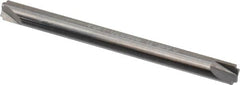 Hertel - 0.015" Radius, 1/8" Mill Diam, 2 Flute Solid Carbide Corner Rounding End Mill - Double End, Uncoated, 1-1/2" OAL, 1/8" Shank Diam - Benchmark Tooling