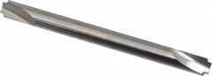 Hertel - 0.02" Radius, 1/8" Mill Diam, 2 Flute Solid Carbide Corner Rounding End Mill - Double End, Uncoated, 1-1/2" OAL, 1/8" Shank Diam - Benchmark Tooling