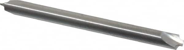 Hertel - 0.035" Radius, 1/8" Mill Diam, 2 Flute Solid Carbide Corner Rounding End Mill - Double End, Uncoated, 1-1/2" OAL, 1/8" Shank Diam - Benchmark Tooling