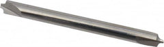 Hertel - 0.04" Radius, 1/8" Mill Diam, 2 Flute Solid Carbide Corner Rounding End Mill - Double End, Uncoated, 1-1/2" OAL, 1/8" Shank Diam - Benchmark Tooling