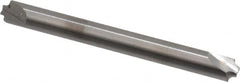 Hertel - 0.046" Radius, 3/16" Mill Diam, 2 Flute Solid Carbide Corner Rounding End Mill - Double End, Uncoated, 2" OAL, 3/16" Shank Diam - Benchmark Tooling