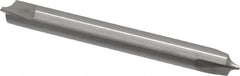 Hertel - 0.094" Radius, 1/4" Mill Diam, 2 Flute Solid Carbide Corner Rounding End Mill - Double End, Uncoated, 2-1/2" OAL, 1/4" Shank Diam - Benchmark Tooling