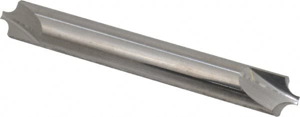 Hertel - 0.118" Radius, 5/16" Mill Diam, 2 Flute Solid Carbide Corner Rounding End Mill - Double End, Uncoated, 2-1/2" OAL, 5/16" Shank Diam - Benchmark Tooling