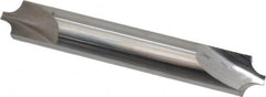 Hertel - 0.14" Radius, 3/8" Mill Diam, 2 Flute Solid Carbide Corner Rounding End Mill - Double End, Uncoated, 2-1/2" OAL, 3/8" Shank Diam - Benchmark Tooling