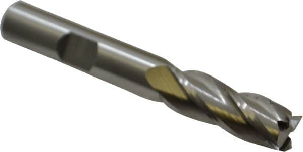 Hertel - 10mm, 1" LOC, 3/8" Shank Diam, 2-11/16" OAL, 4 Flute, Cobalt Square End Mill - Single End, Uncoated, Spiral Flute, Centercutting, Right Hand Cut, Right Hand Flute - Benchmark Tooling