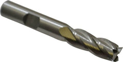 Hertel - 10mm, 1" LOC, 3/8" Shank Diam, 2-11/16" OAL, 4 Flute, Cobalt Square End Mill - Single End, Uncoated, Spiral Flute, Centercutting, Right Hand Cut, Right Hand Flute - Benchmark Tooling