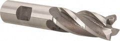 Hertel - 20mm, 1-7/8" LOC, 3/4" Shank Diam, 4-1/8" OAL, 4 Flute, Cobalt Square End Mill - Single End, Uncoated, Spiral Flute, Centercutting, Right Hand Cut, Right Hand Flute - Benchmark Tooling