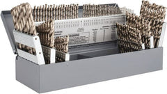 Hertel - 1/16 to 1/2", 135° Point, Bright Finish, Cobalt Jobber Length Drill Bit Set - Benchmark Tooling