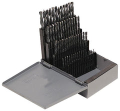 Hertel - 135° Point, Oxide Finish, High Speed Steel Screw Machine Length Drill Bit Set - Benchmark Tooling