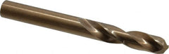Hertel - 0.316" 135° Spiral Flute Cobalt Screw Machine Drill Bit - Bright Finish, Right Hand Cut, 1-11/16" Flute Length, 2-15/16" OAL, Split Point, Straight Shank - Benchmark Tooling