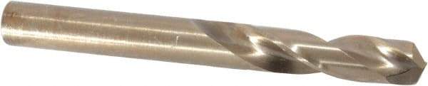 Hertel - 0.323" 135° Spiral Flute Cobalt Screw Machine Drill Bit - Bright Finish, Right Hand Cut, 1-11/16" Flute Length, 2-15/16" OAL, Split Point, Straight Shank - Benchmark Tooling