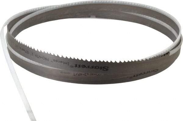 Starrett - 3 to 4 TPI, 11' 6" Long x 1" Wide x 0.035" Thick, Welded Band Saw Blade - Bi-Metal, Toothed Edge, Modified Tooth Set, Contour Cutting - Benchmark Tooling