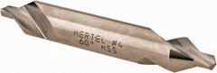 Hertel - #4 Plain Cut 60° Incl Angle High Speed Steel Combo Drill & Countersink - Benchmark Tooling