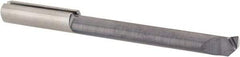 Iscar - 4mm Min Bore Diam, 27mm Max Bore Depth, 4mm Shank Diam, Chamfering & Corner Radius Boring Bar - 0.0039" Corner Radius, Right Hand Cut, Solid Carbide, TiCN/TiN Finish - Exact Industrial Supply