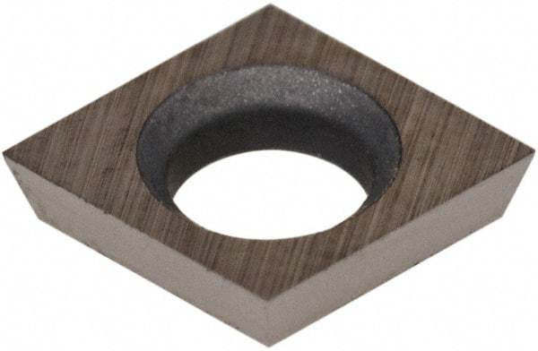 Hertel - CDHB 120601 HT630B Grade Carbide Boring Insert - Uncoated, Diamond, 80° Incl Angle, 5/32" Inscr Circle, .04" Thick, 0.002" Cnr Rad - Benchmark Tooling