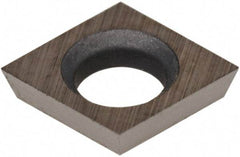 Hertel - CDHB 120601 HT630B Grade Carbide Boring Insert - Uncoated, Diamond, 80° Incl Angle, 5/32" Inscr Circle, .04" Thick, 0.002" Cnr Rad - Benchmark Tooling