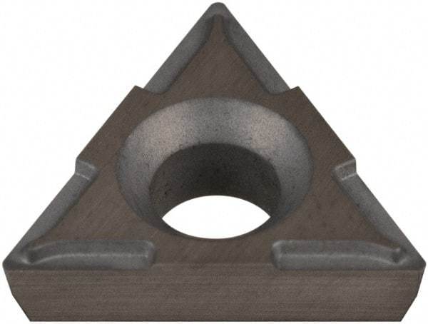 Hertel - TPCH220.5 Grade HT540B Carbide Boring Insert - Uncoated, 60° Triangle, 11° Relief Angle, 1/4" Inscr Circle, 3/32" Thick, 0.007" Corner Radius - Benchmark Tooling