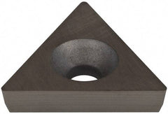 Hertel - TD6P1 Grade HT410B Carbide Boring Insert - Uncoated, 60° Triangle, 11° Relief Angle, 3/8" Inscr Circle, 1/8" Thick, 1/64" Corner Radius - Benchmark Tooling