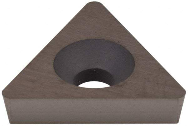 Hertel - TD6P2 Grade HT630B Cermet Boring Insert - Uncoated, 60° Triangle, 11° Relief Angle, 3/8" Inscr Circle, 1/8" Thick, 1/32" Corner Radius - Benchmark Tooling