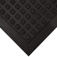 Wearwell - 3' Long x 2' Wide x 5/8" Thick, Anti-Fatigue Modular Matting Tiles - Black, For Dry Areas, Series 502 - Benchmark Tooling