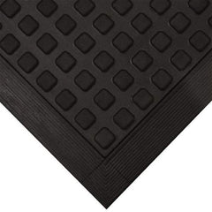 Wearwell - 5' Long x 3' Wide x 5/8" Thick, Anti-Fatigue Modular Matting Tiles - Black, For Dry Areas, Series 502 - Benchmark Tooling