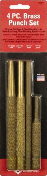 Mayhew - 4 Piece Drift, Pin, Starter Punch Set - 1/4 to 3/8" Round Shank, Comes in Pouch - Benchmark Tooling