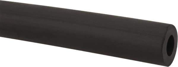 Made in USA - 1/4" ID x 1/2" OD, 1/8" Wall Thickness, Cut to Length (50' Standard Length) TPE Tube - Black, 64 Shore A Hardness - Benchmark Tooling