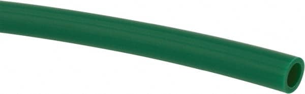 Made in USA - 11/64" ID x 1/4" OD, 0.04" Wall Thickness, Cut to Length (100' Standard Length) LLDPE Tube - Green, 205 Max psi, 44 Shore D Hardness - Benchmark Tooling