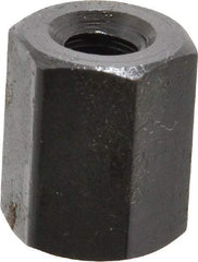 Gibraltar - 1/4-20 UNC, 5/8" OAL Steel Standard Coupling Nut - Black Oxide Coated, 1/2" Width Across Flats - Benchmark Tooling