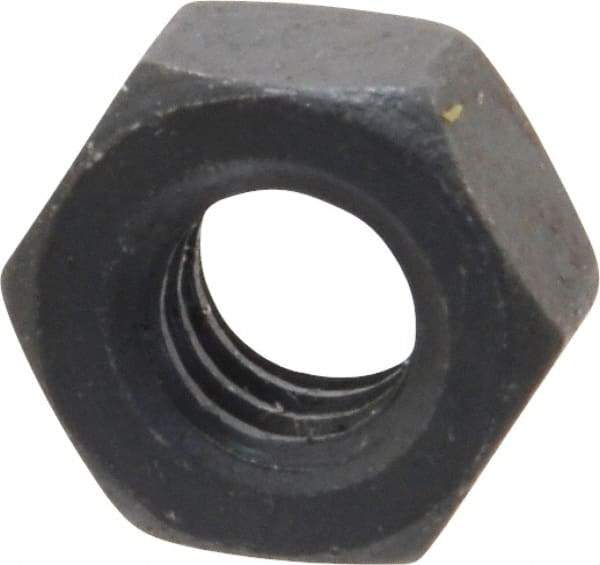 Gibraltar - 1/4-20 UNC Steel Right Hand Heavy Hex Nut - 7/16" Across Flats, 7/32" High, Black Oxide Finish - Benchmark Tooling