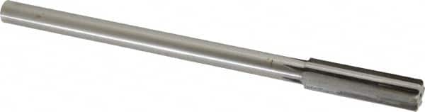 Made in USA - 0.56" Carbide-Tipped 6 Flute Chucking Reamer - Straight Flute, 7/16" Straight Shank, 2" Flute Length, 8" OAL - Benchmark Tooling