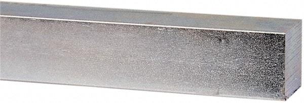 Made in USA - 12" Long x 1" High x 1" Wide, Zinc-Plated Undersized Key Stock - C1018 Steel - Benchmark Tooling