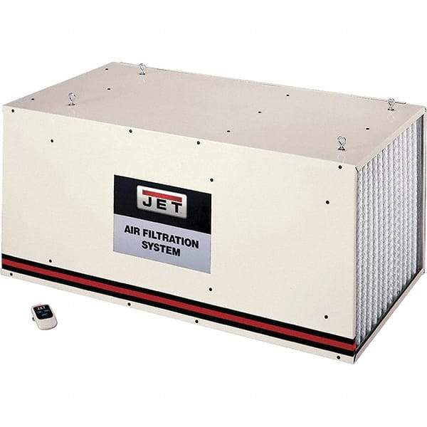 Jet - 1µm, 115 Volt Ceiling Mount Air Filtration Machine - 44" Long x 20" Deep x 24" High, 1,700 CFM Air Flow - Benchmark Tooling