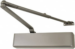 Falcon - 48" Door Width, Medium-Duty Multi-Sized Door Closer to Full Cover Manual Damper - Aluminum Finish - Benchmark Tooling