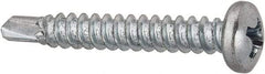 Value Collection - #6, Pan Head, Phillips Drive, 1" Length Under Head, #2 Point, Self Drilling Screw - Grade 1016-1024 Steel, Zinc-Plated Finish - Benchmark Tooling