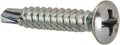 Value Collection - #8, Oval Head, Phillips Drive, 1" OAL, #2 Point, Self Drilling Screw - Benchmark Tooling