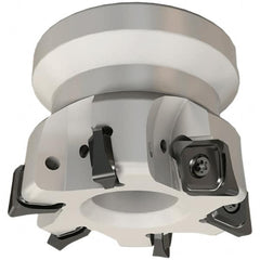 Iscar - 80mm Cut Diam, 27mm Arbor Hole, 8mm Max Depth of Cut, 93° Indexable Chamfer & Angle Face Mill - 8 Inserts, ENHT Insert, Right Hand Cut, 8 Flutes, Series TorMill - Benchmark Tooling