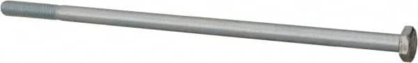 Value Collection - 1/4-20 UNC, 6-1/2" Length Under Head Hex Head Cap Screw - Partially Threaded, Grade 2 Steel, Zinc-Plated Finish, 7/16" Hex - Benchmark Tooling