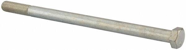 Made in USA - 1/2-13 UNC, 8-1/2" Length Under Head Hex Head Cap Screw - Partially Threaded, Grade 2 Steel, Zinc-Plated Finish, 3/4" Hex - Benchmark Tooling