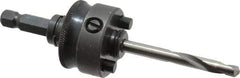 Starrett - 1-1/4 to 8-9/32" Tool Diam Compatibility, Straight Shank, Carbide-Tipped Integral Pilot Drill, Hole Cutting Tool Arbor - 3/8" Min Chuck, Hex Shank Cross Section, Threaded Shank Attachment, For SH, DH, CT & D Hole Saws - Benchmark Tooling