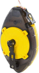 Stanley - 100' Long Chalk Reel - Yellow & Black, Includes Chalk Reel - Benchmark Tooling