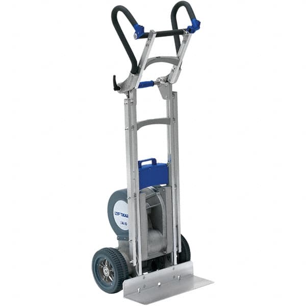 Wesco Industrial Products - 725 Lb Capacity 47" OAH Stair Climbing Battery Powered Hand Truck - Ergonomic Dual Grip Handle, Aluminum, Microcellular Wheels - Benchmark Tooling