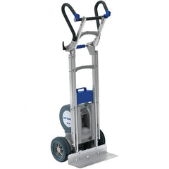 Wesco Industrial Products - 725 Lb Capacity 47" OAH Stair Climbing Battery Powered Hand Truck - Ergonomic Dual Grip Handle, Aluminum, Microcellular Wheels - Benchmark Tooling