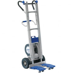 Wesco Industrial Products - 725 Lb Capacity 63" OAH Stair Climbing Battery Powered Hand Truck - Ergonomic Dual Grip Handle, Aluminum, Microcellular Wheels - Benchmark Tooling