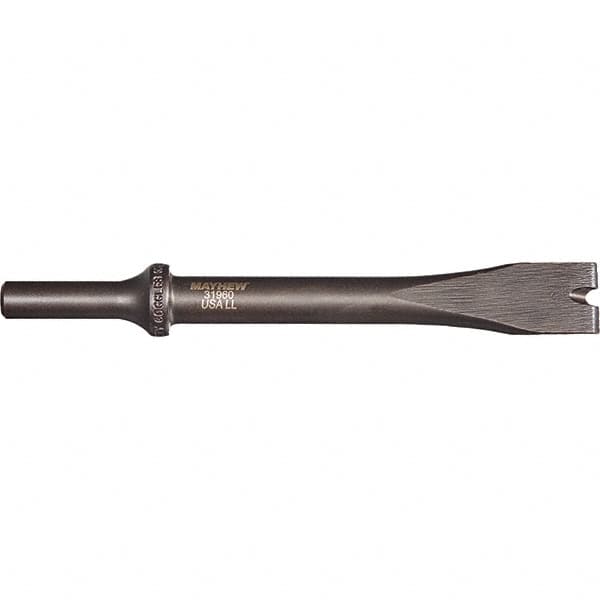 Mayhew - 1/2" Head Width, 6-1/4" OAL, Slotting Tool Chisel - Round Drive, Round Shank, Steel - Benchmark Tooling