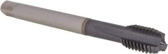 Emuge - 1/2-13 UNC 2BX 3 Flute TiCN Finish Cobalt Straight Flute Machine Tap - Modified Bottoming, Right Hand Thread, 4.331" OAL, 0.984" Thread Length, Oversize - Exact Industrial Supply